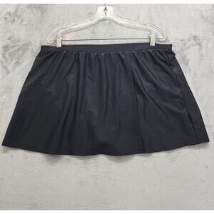 Croft & Barrow Swim Skirt Womens Plus Size 20W Black Brief Liner Summer Swimming
